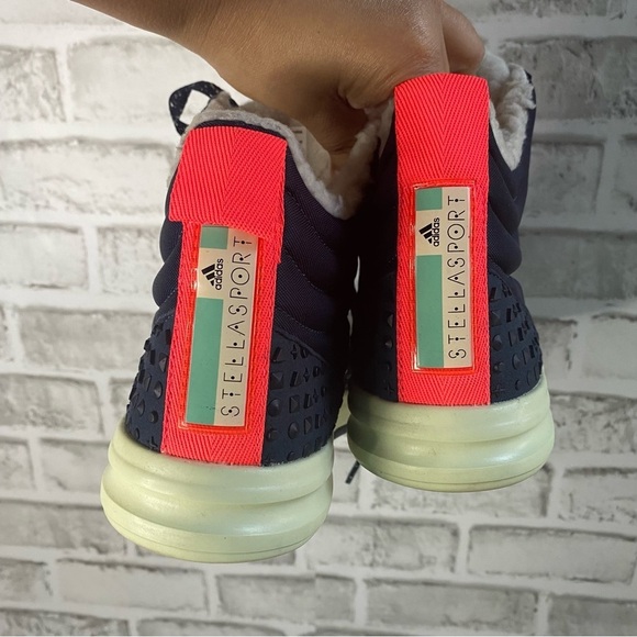 Stella Mccartney x Adidas Irana Fur High Top Sneakers Size 7 - Picture 7 of 11